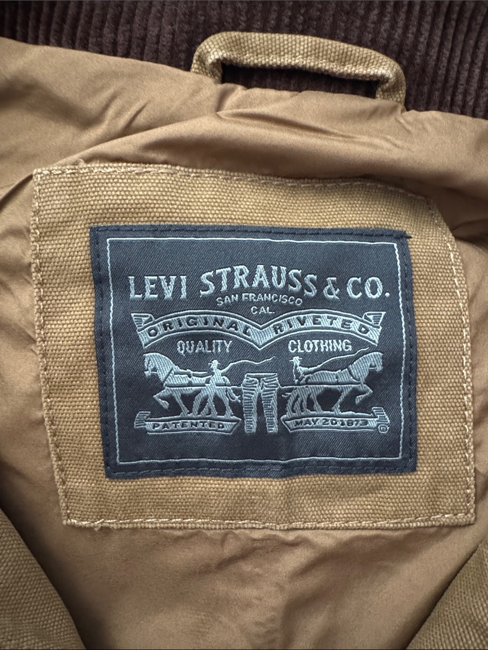 Levi's Canvas Jacket, 100% Cotton, Zipper & Snap Closure, Patch Pockets, New NWT - Picture 10 of 12